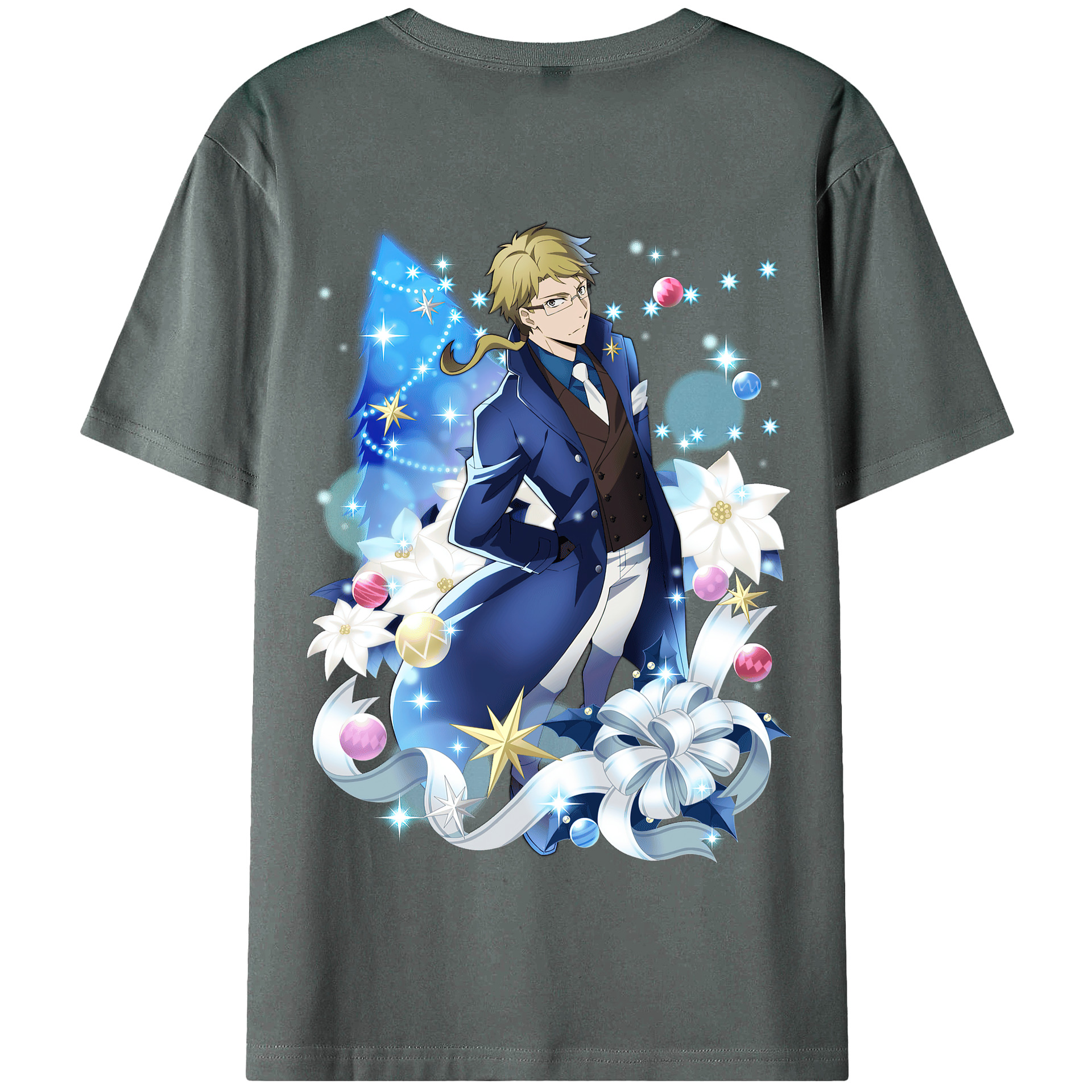 （画像用） 文豪ストレイドッグス Bungo Stray Dogs 綿100％半袖Tシャツ（背面プリント）